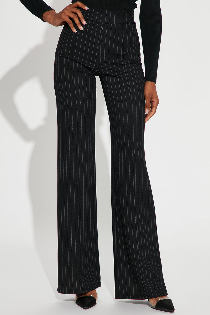 Pinstripe high top waisted pants