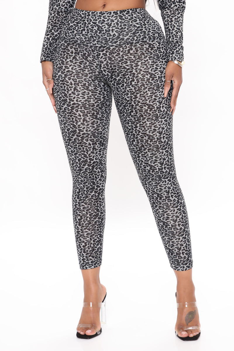 Get It Grrrl Leopard Leggings - Grey, Fashion Nova, Leggings
