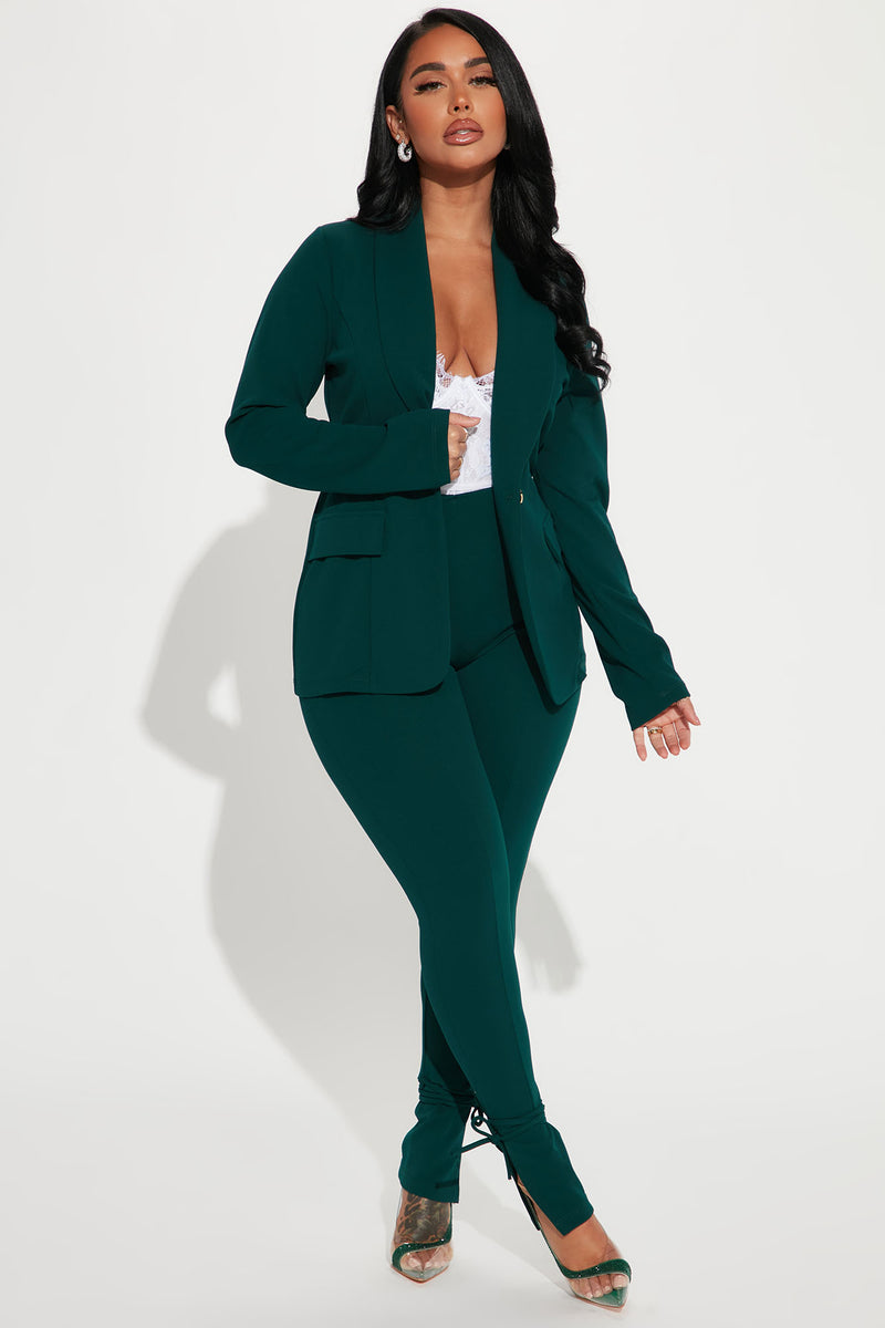 Head Of The Table Pant Suit - Hunter