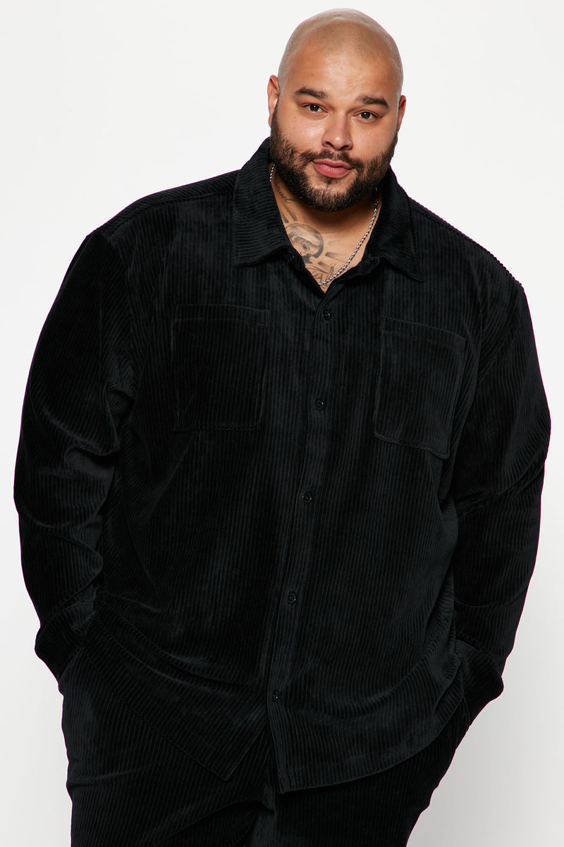 Luxury Knit Ribbed Shirt Black Fashion Nova, Mens Shirts Fashion Nova