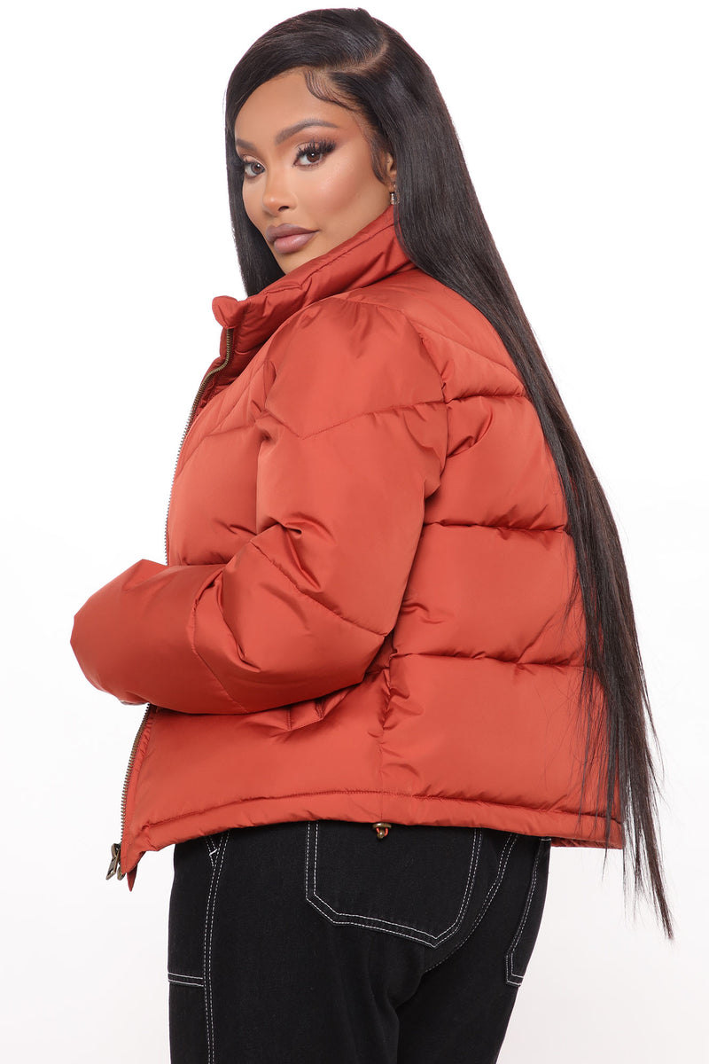 Climate Change Puffer Jacket Rust