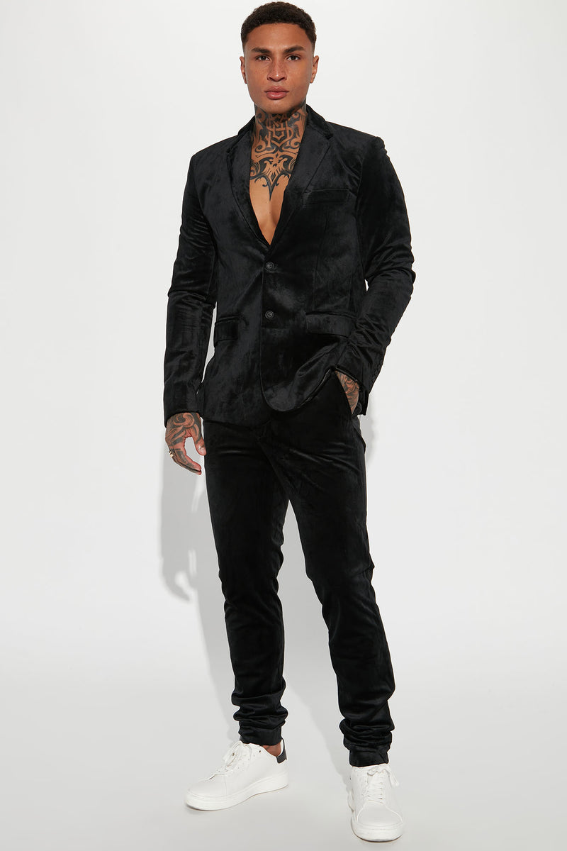 Black suede suit jacket new arrivals