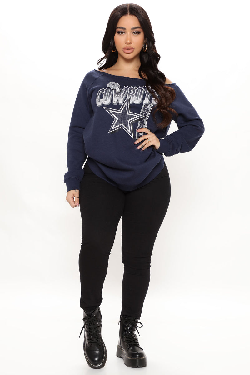 Dallas cowboys off the shoulder clearance sweatshirt
