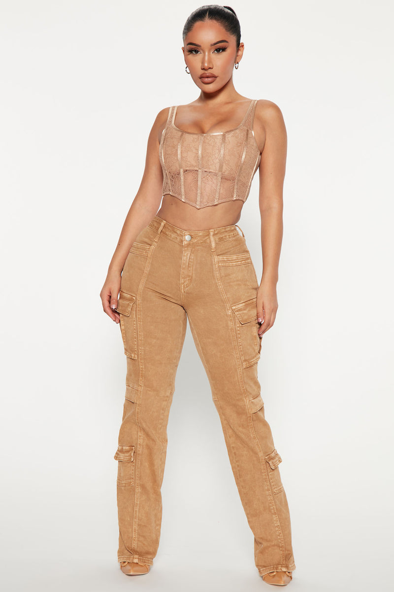 Fashion nova khaki jeans clearance