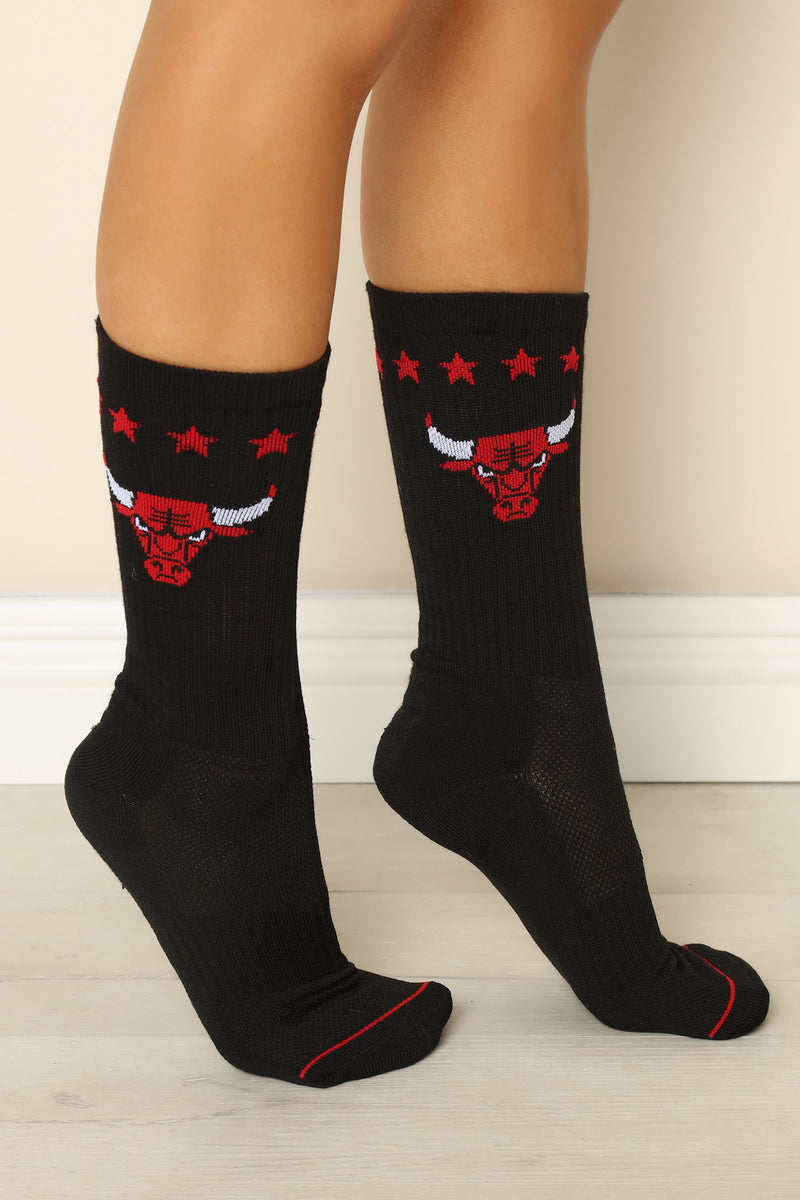Chicago Bulls Socks Black Red Fashion Nova Accessories