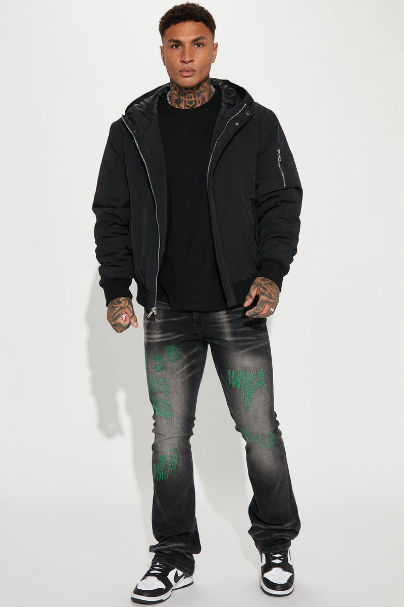 Bomber jacket men with hoodie cheap