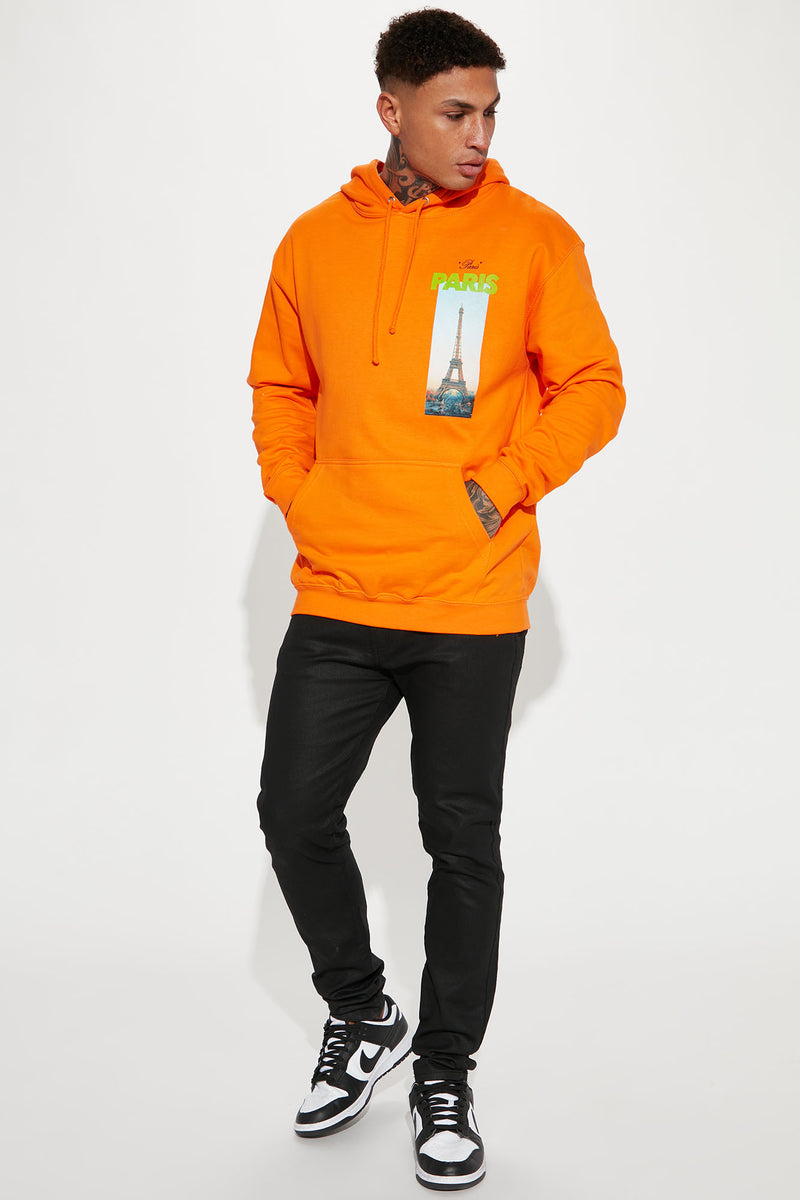 Bershka orange hoodie store