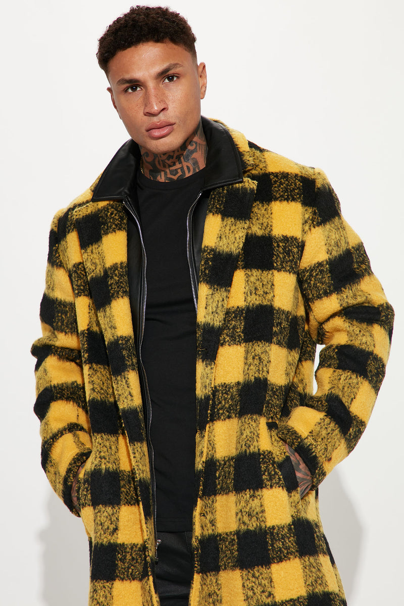 Mens yellow plaid best sale jacket