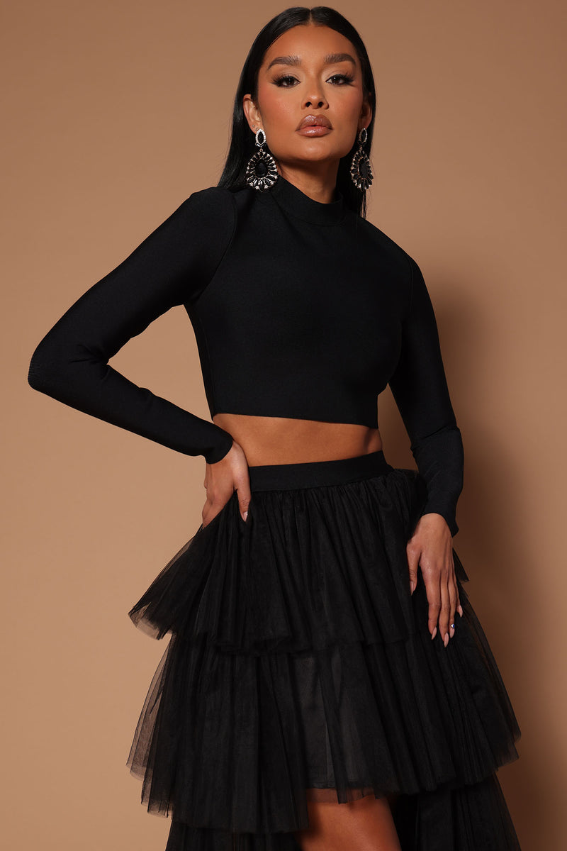 Fashion nova black tulle cheap skirt