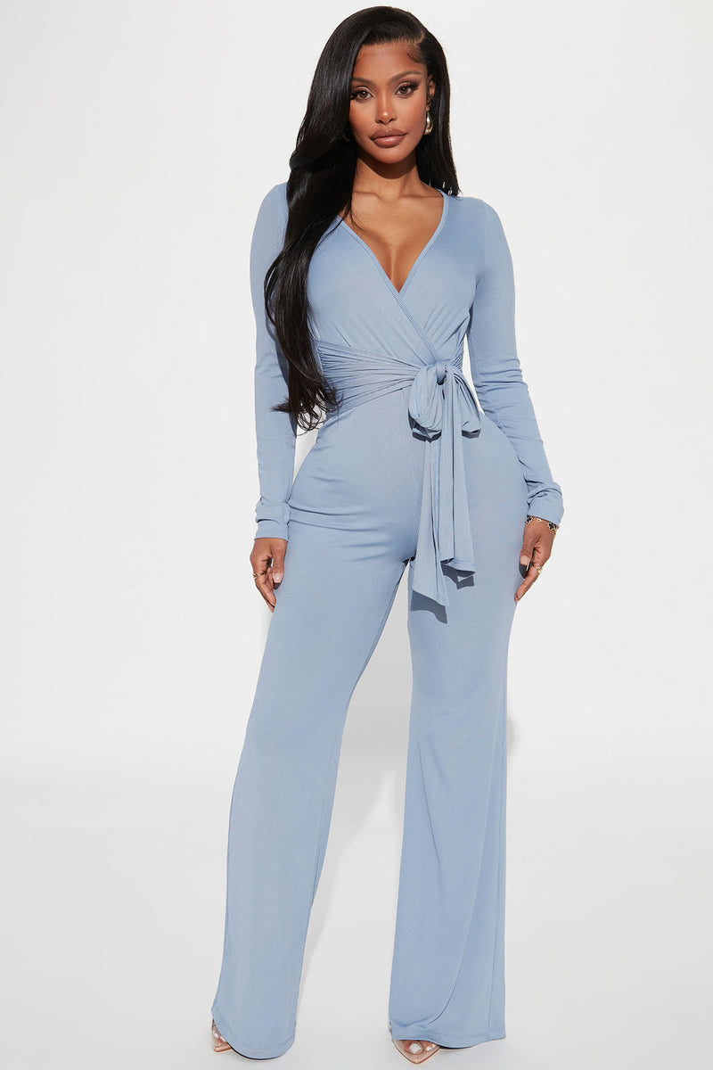 Dusty blue best sale jumpsuit