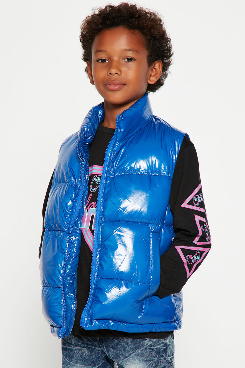 Boys blue puffer hot sale vest