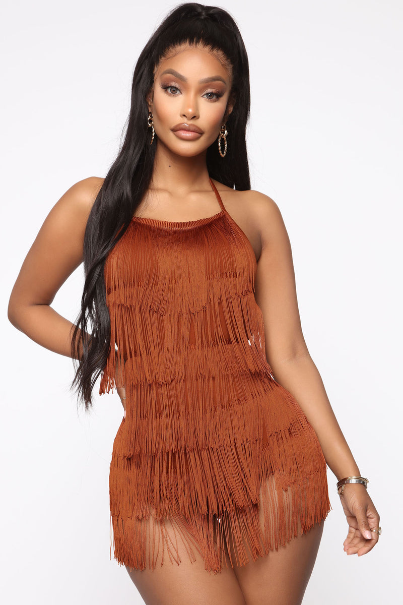Fashion nova sales fringe jumpsuit