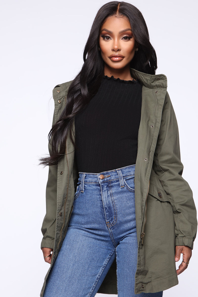 Giving You Some Love Anorak Jacket - Olive