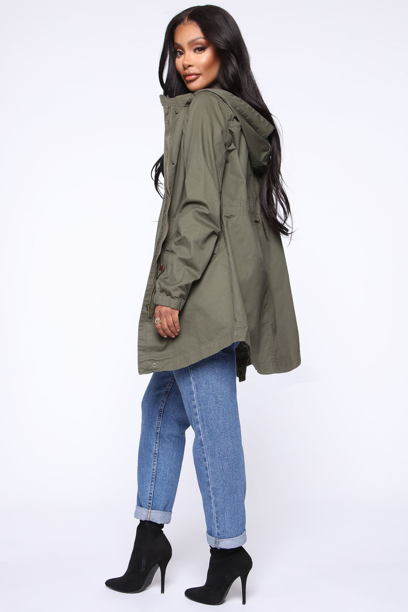 Giving You Some Love Anorak Jacket - Olive