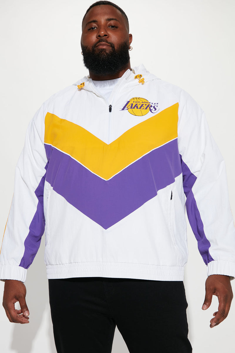 Los Angeles Lakers Quarter Zip Jacket - White/combo