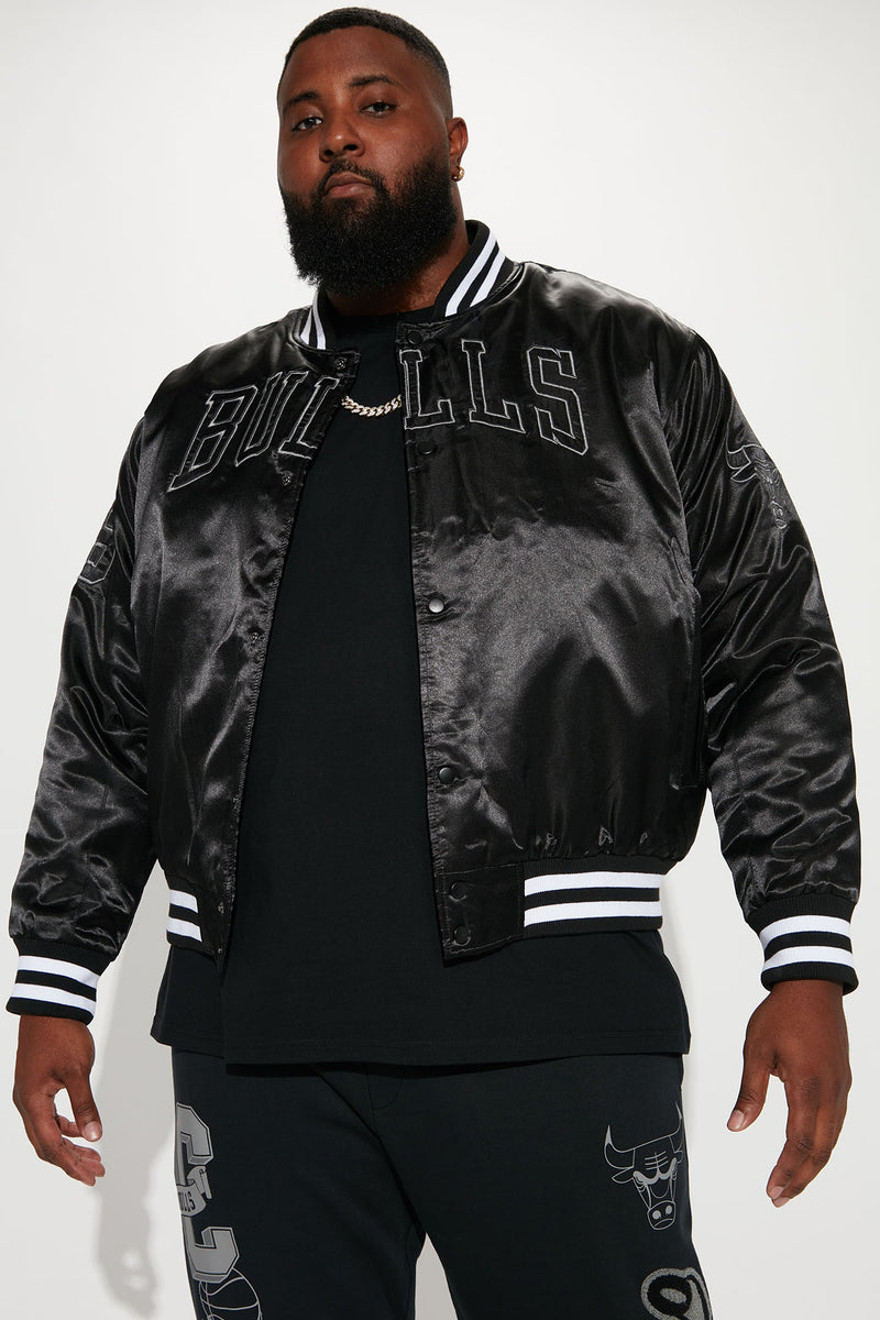 black and white bulls jacket