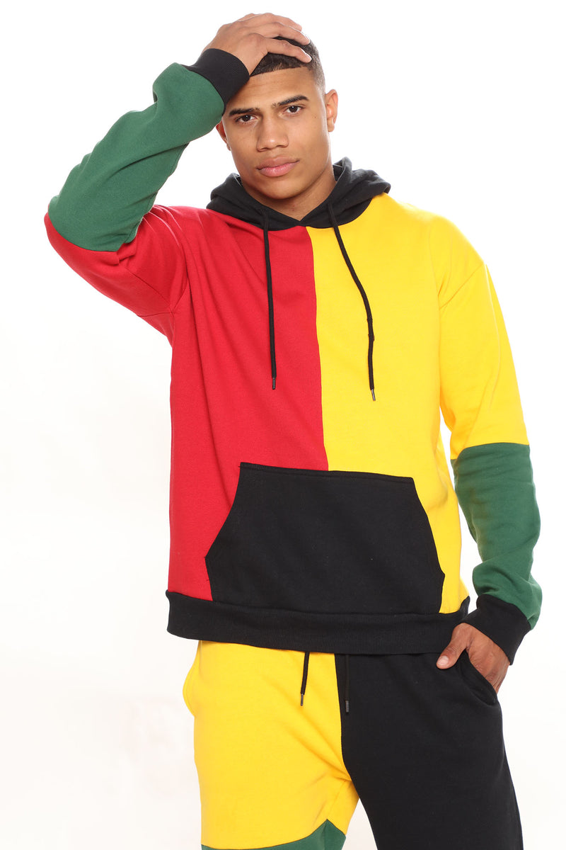 Got Choices Colorblock Hoodie Mustard combo