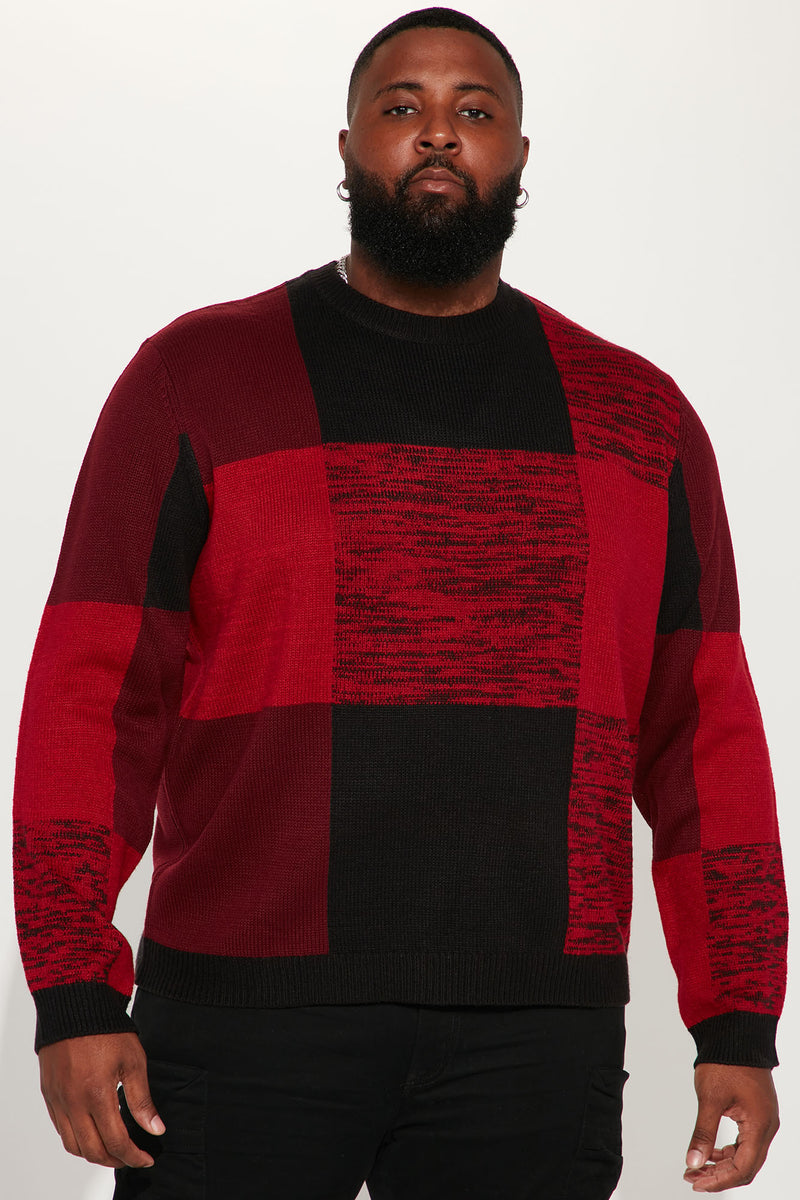 Black and red sweater mens outlet