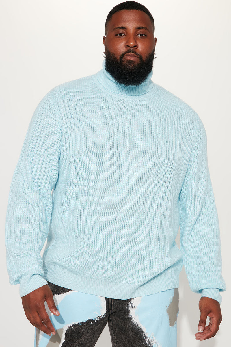 Light blue turtleneck mens shop