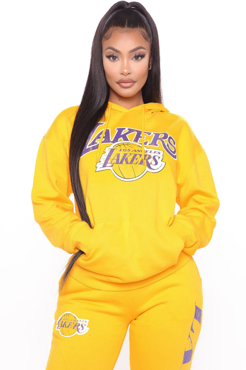 Lakers hoodie on sale yellow