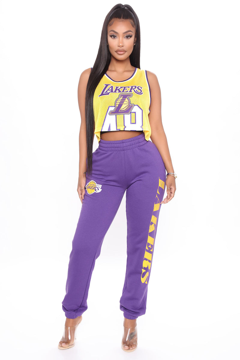 Hybrid Apprarel Women’s LA Lakers Sweatpants Joggers M Tie Dye Purple Blue  NEW