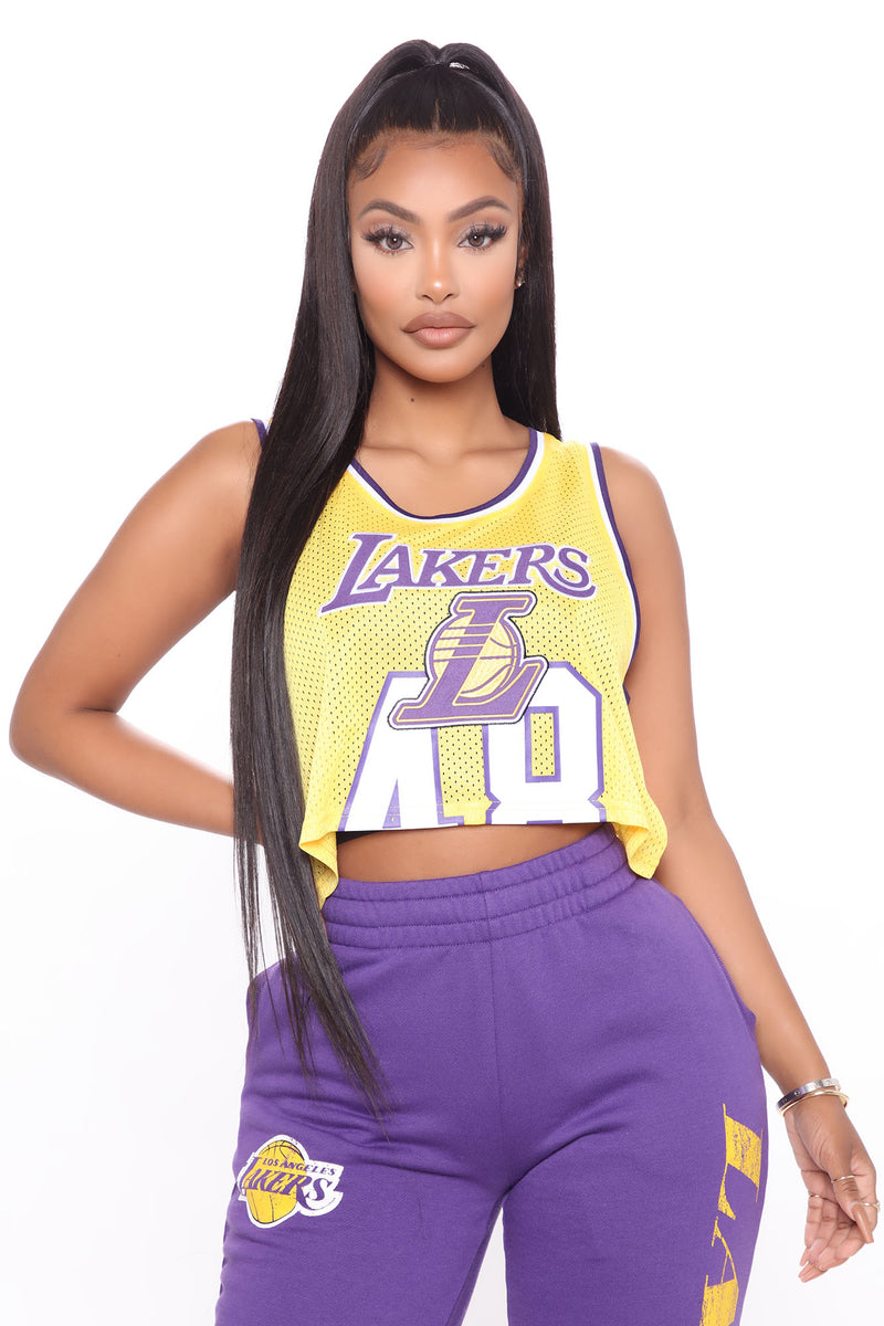 NBA Biggest Fan Lakers Jersey - Yellow, Fashion Nova, Screens Tops and  Bottoms