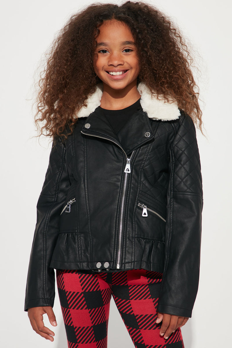 Childrens leather look jacket shop