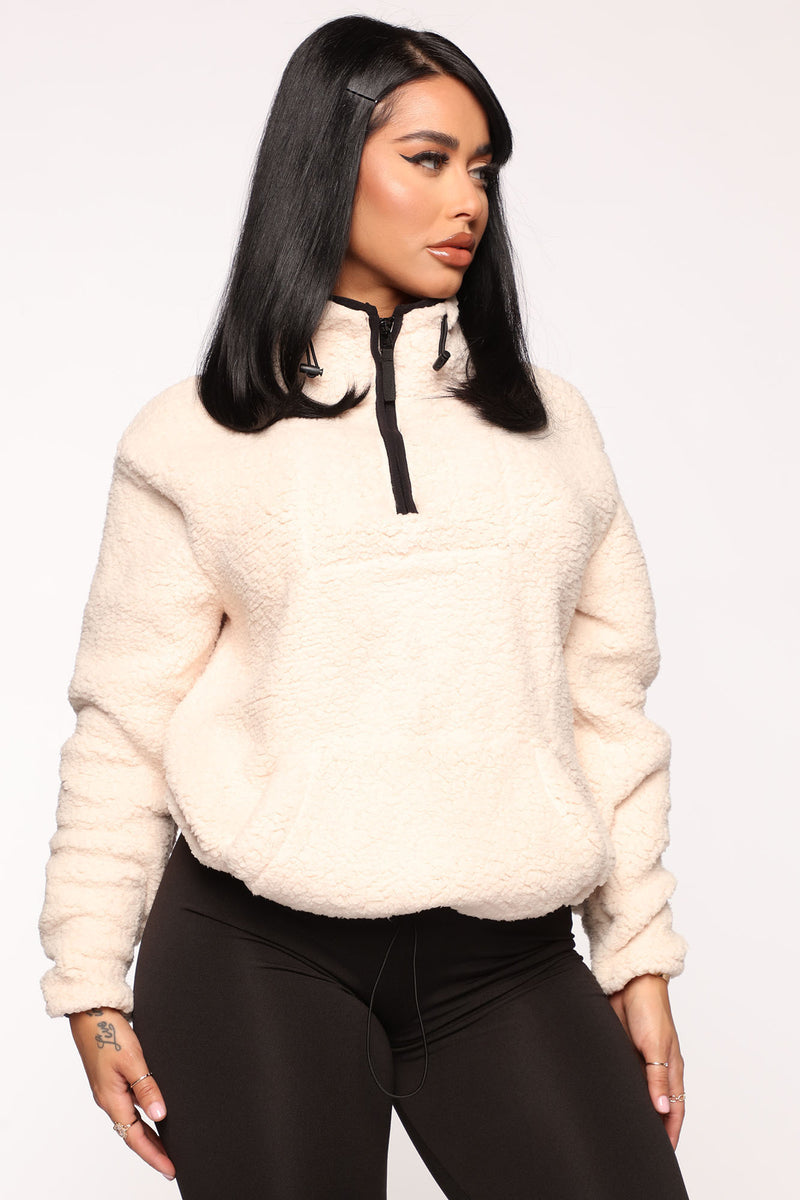 Cozy Feels Sherpa Pullover Ivory Fashion Nova Jackets Coats