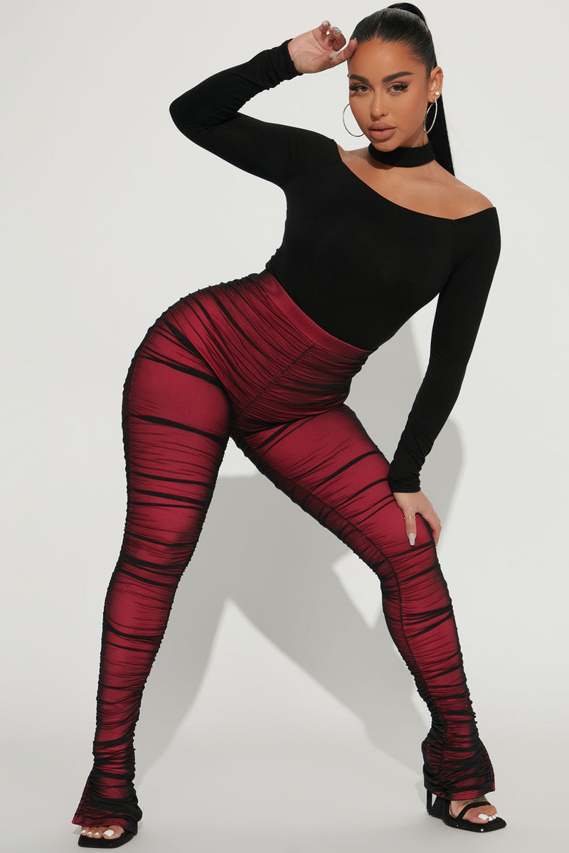 Mesh discount ruched leggings