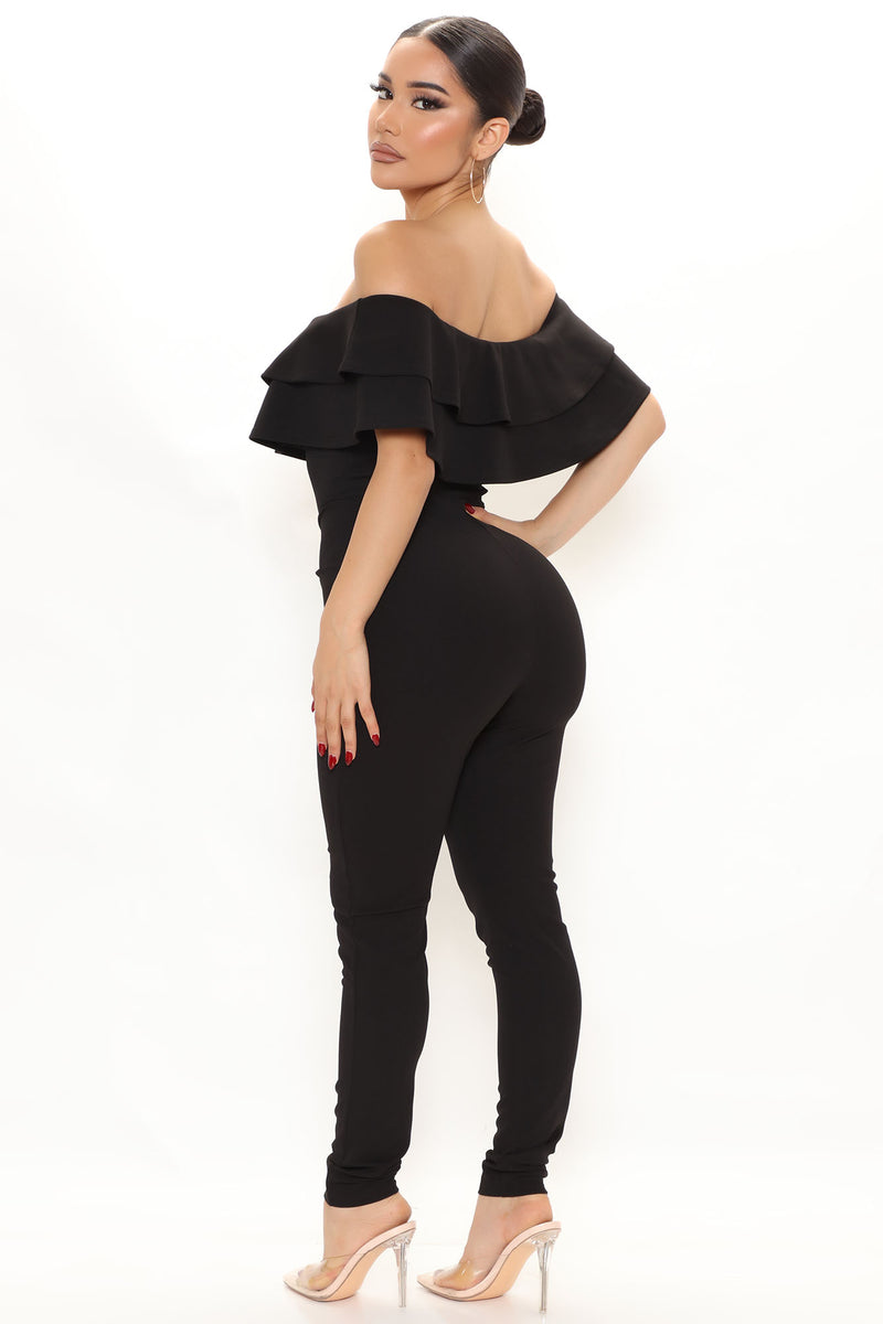Ready to ruffle jumpsuit fashion nova hot sale