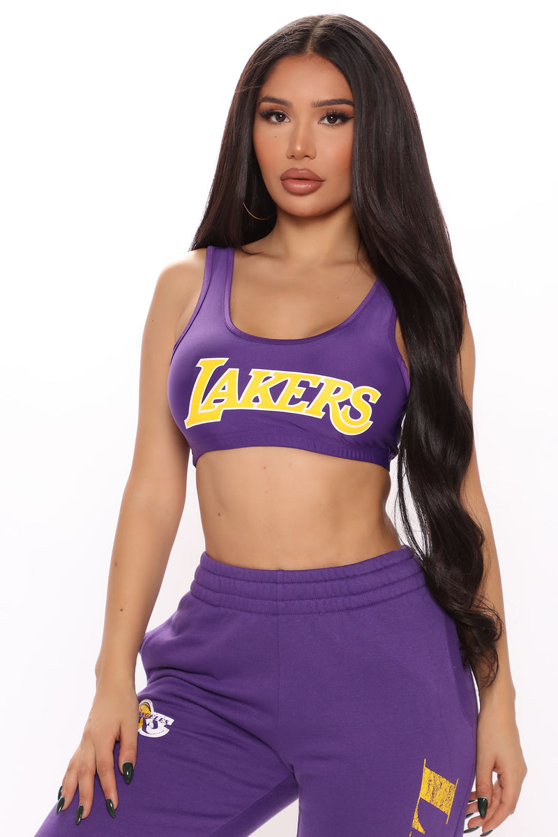 Lakers sports bra store