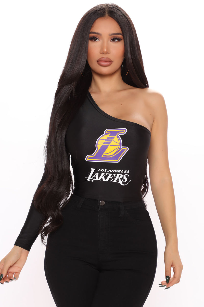 NBA Strong Stride Lakers Crop Top - Black, Fashion Nova, Screens Tops and  Bottoms