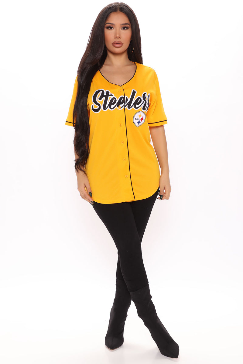 NFL End Zone Steelers Jersey Yellow combo Fashion Nova