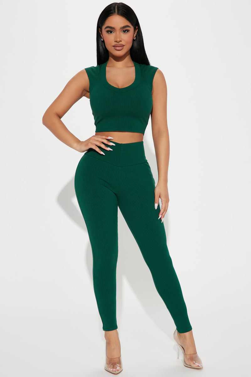 Landry Snatched Legging Set Hunter Fashion Nova, Matching Sets Fashion Nova