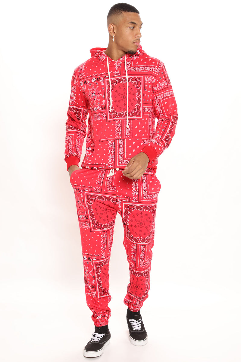 Red paisley new arrivals hoodie