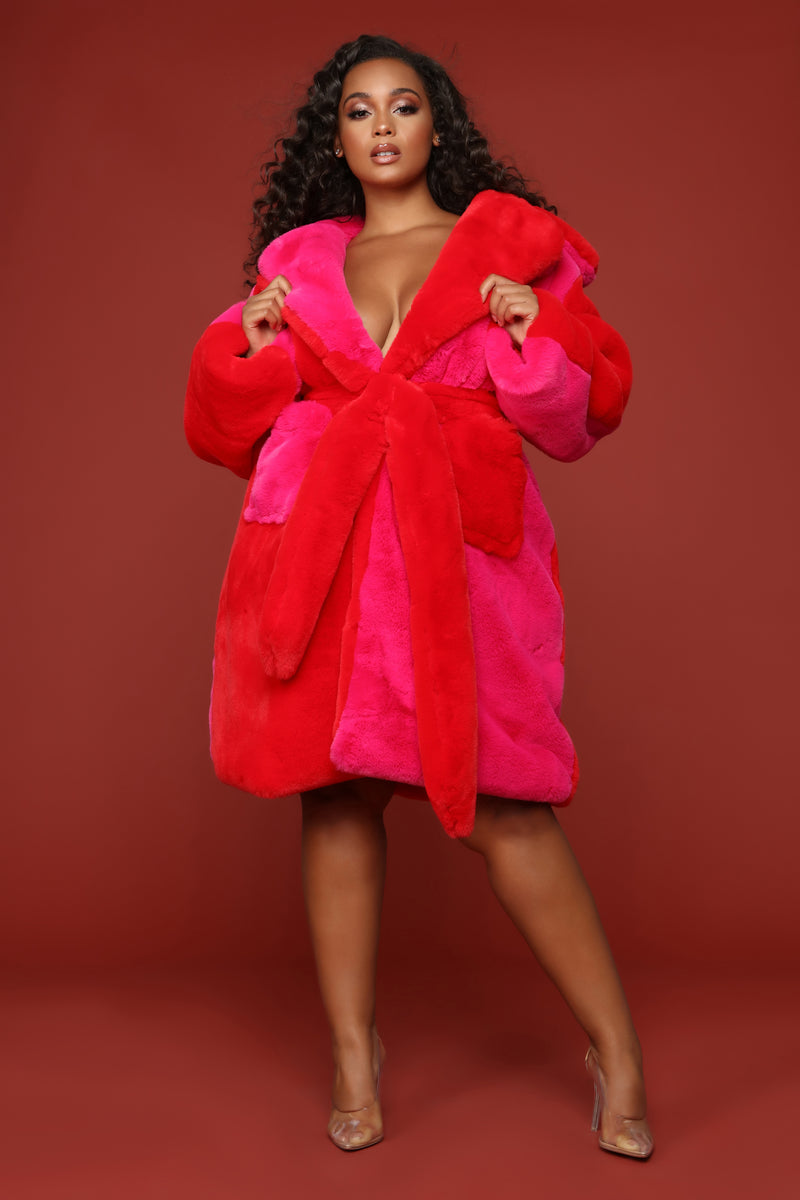 Faux fur sale coat size 22