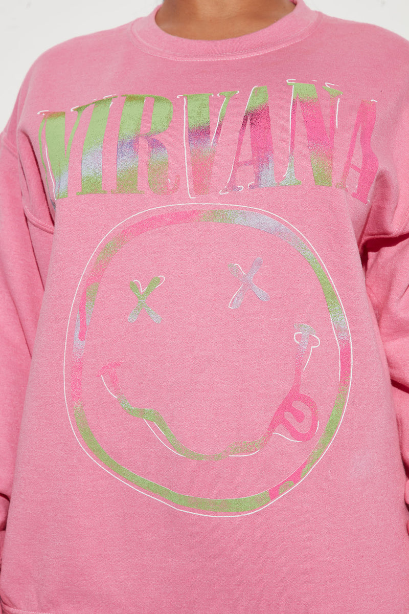Pink nirvana hoodie best sale
