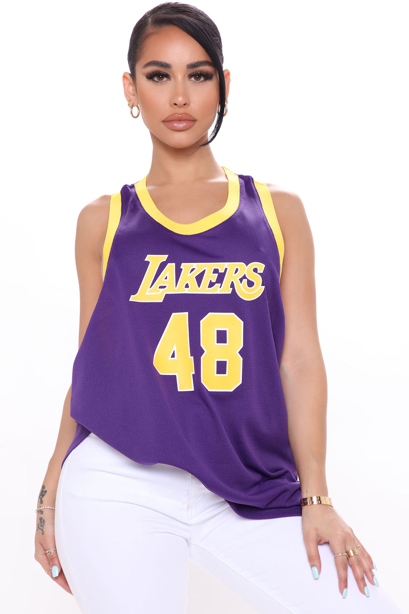 purple lakers vest