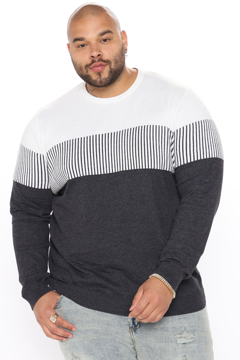 Don't Cross The Line Crewneck Sweater - Multi Color