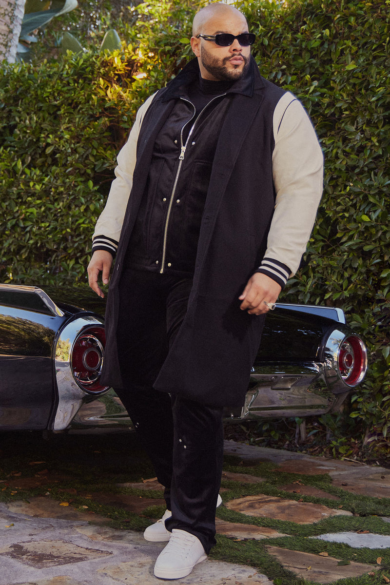 Shoulder Varsity Structured Long Coat Fashion Nova