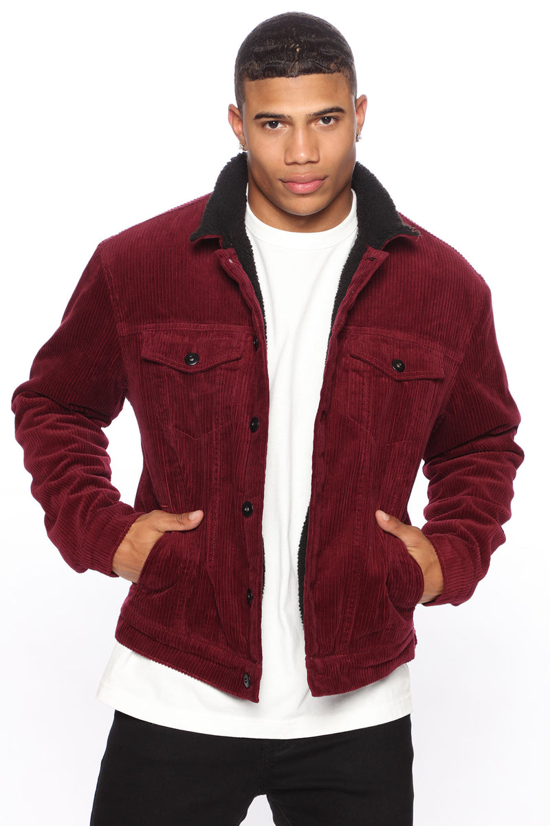 Mens red cheap cord jacket