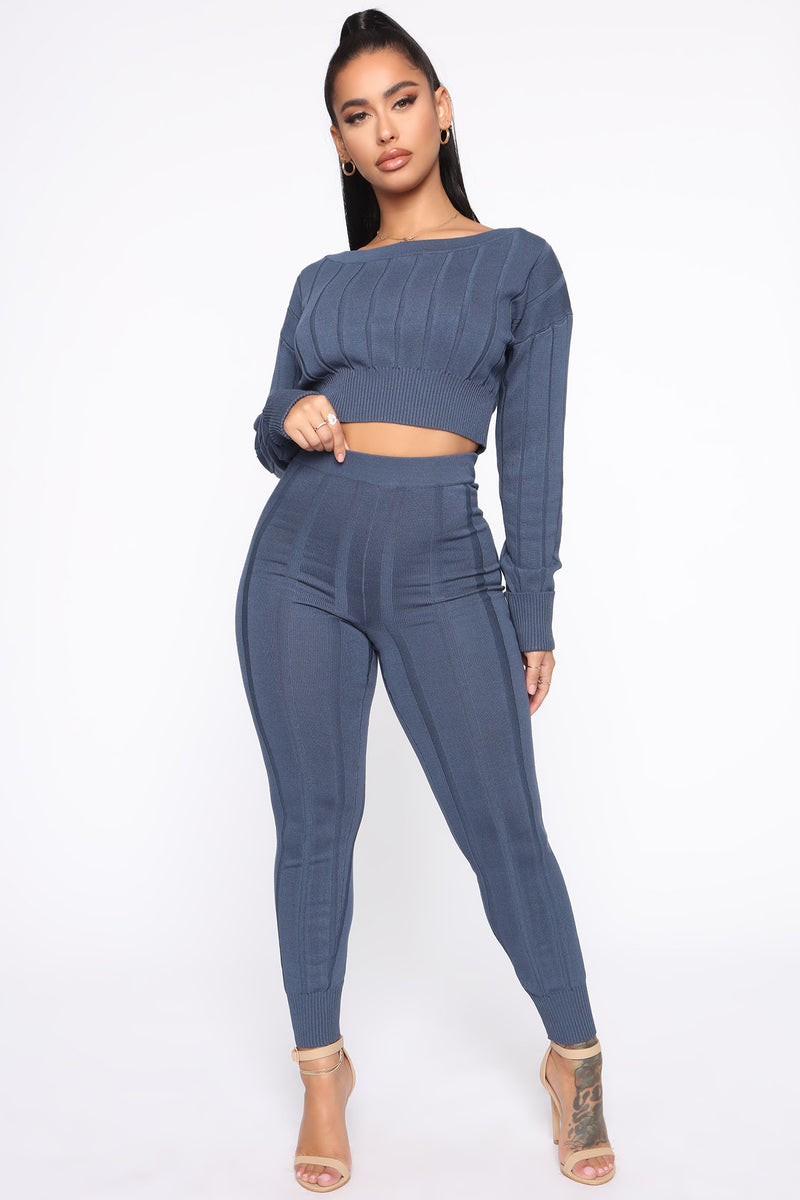Cozy And Cuddle Set SlateBlue Fashion Nova Matching Sets Fashion