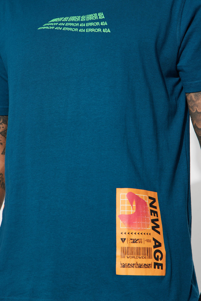 New Age Short Sleeve Tee Teal Fashion Nova, Mens Graphic Tees