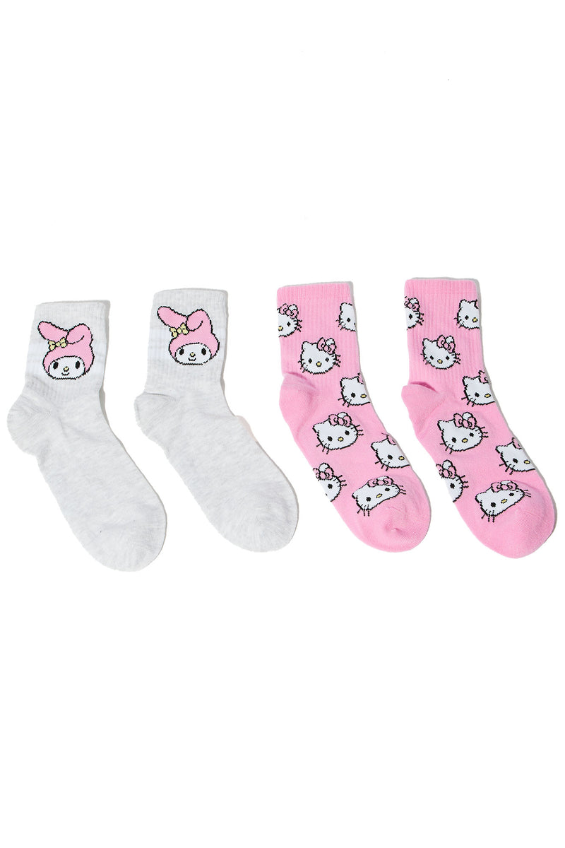 Socks Women Set Hello Kitty Collection Daily Casual Fashion Style Mid Calf  Gift