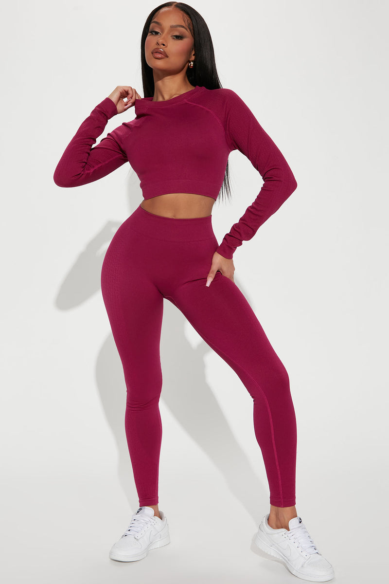 Total Knock Out Seamless Top Plum Fashion Nova, Nova Sport Tops