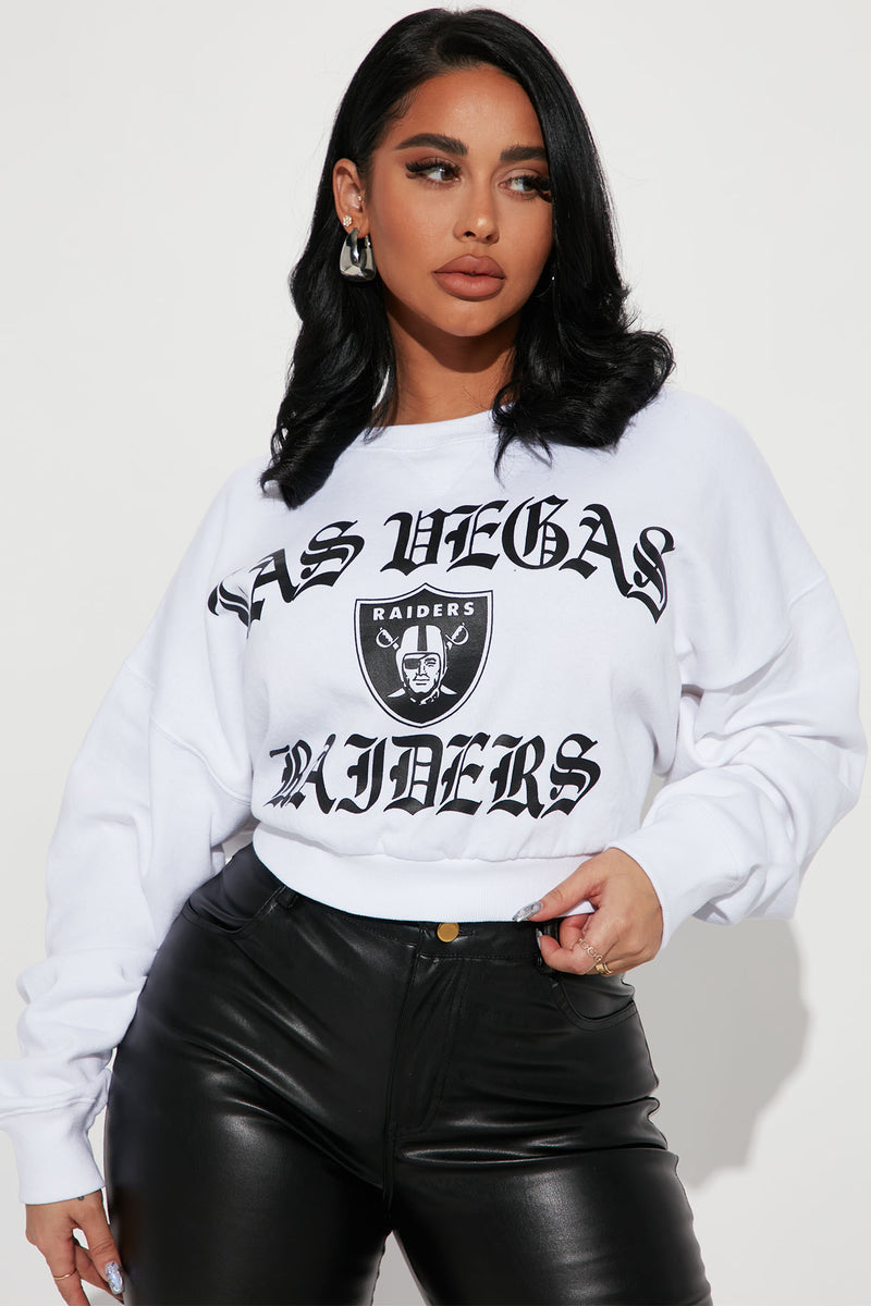 Raiders crop clearance top hoodie