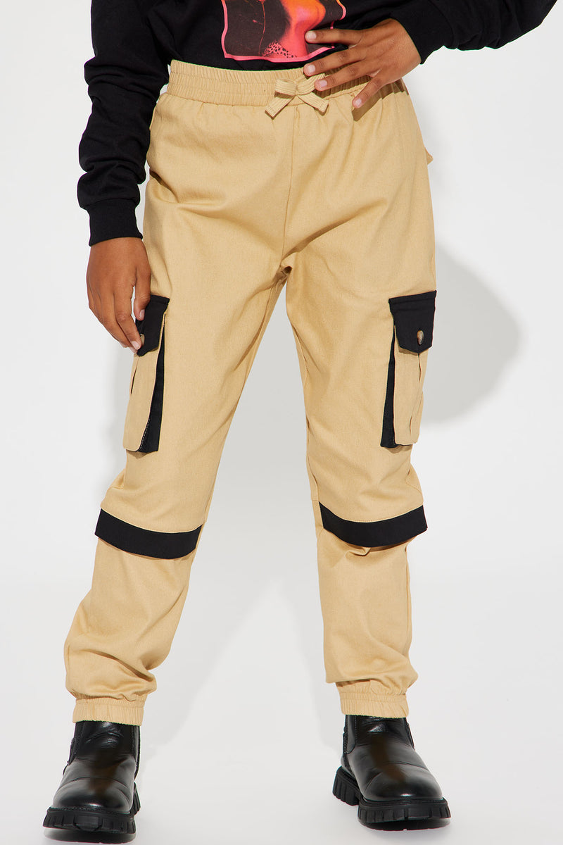 Mini Just Like Momma Cargo Pants Khaki combo Fashion Nova