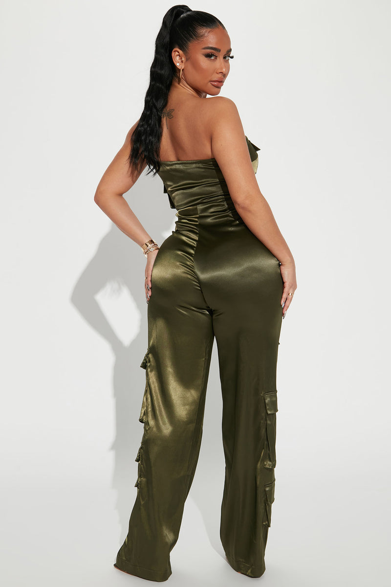 Fashion nova new arrivals olive green jumpsuit