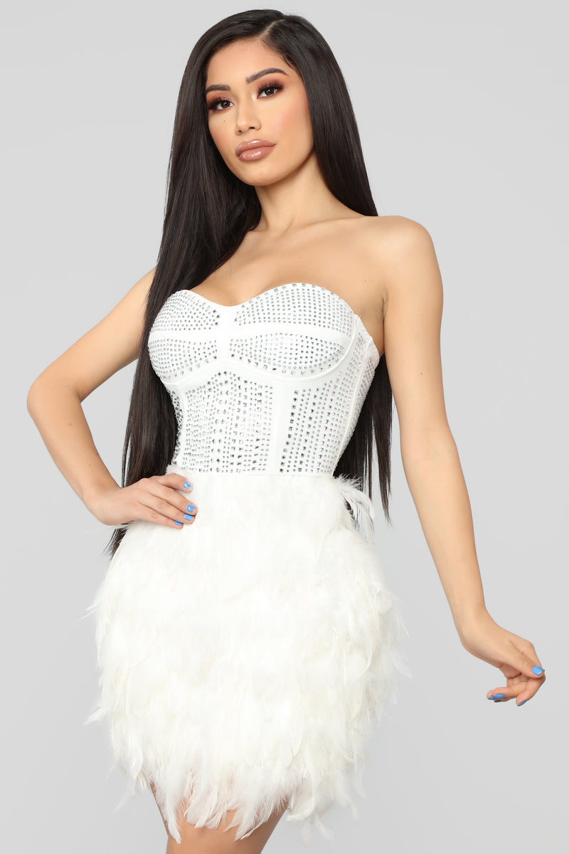 White tube dress fashion nova store