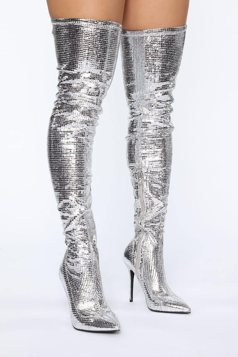 Now You See Me Boots Silver